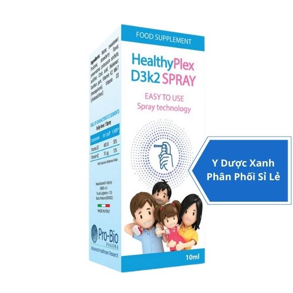 HEALTHYPLEX D3K2 SPRAY, 10ml, Dạng xịt Vitamin D3 và K2 cho trẻ sơ sinh, trẻ nhỏ của Ý